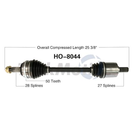 Surtrack Axle Cv Axle Shaft, Ho-8044 HO-8044